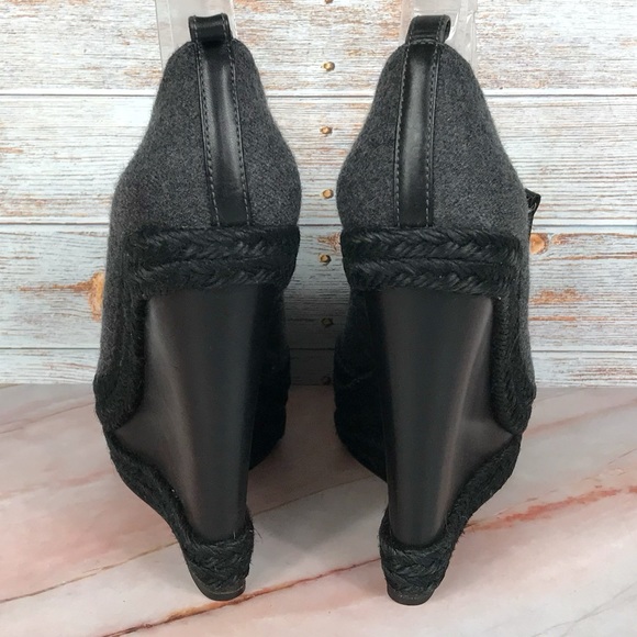 Christian Louboutin Deroba Platform Wedge Peep-toe Gray Espadrille - Picture 5 of 13